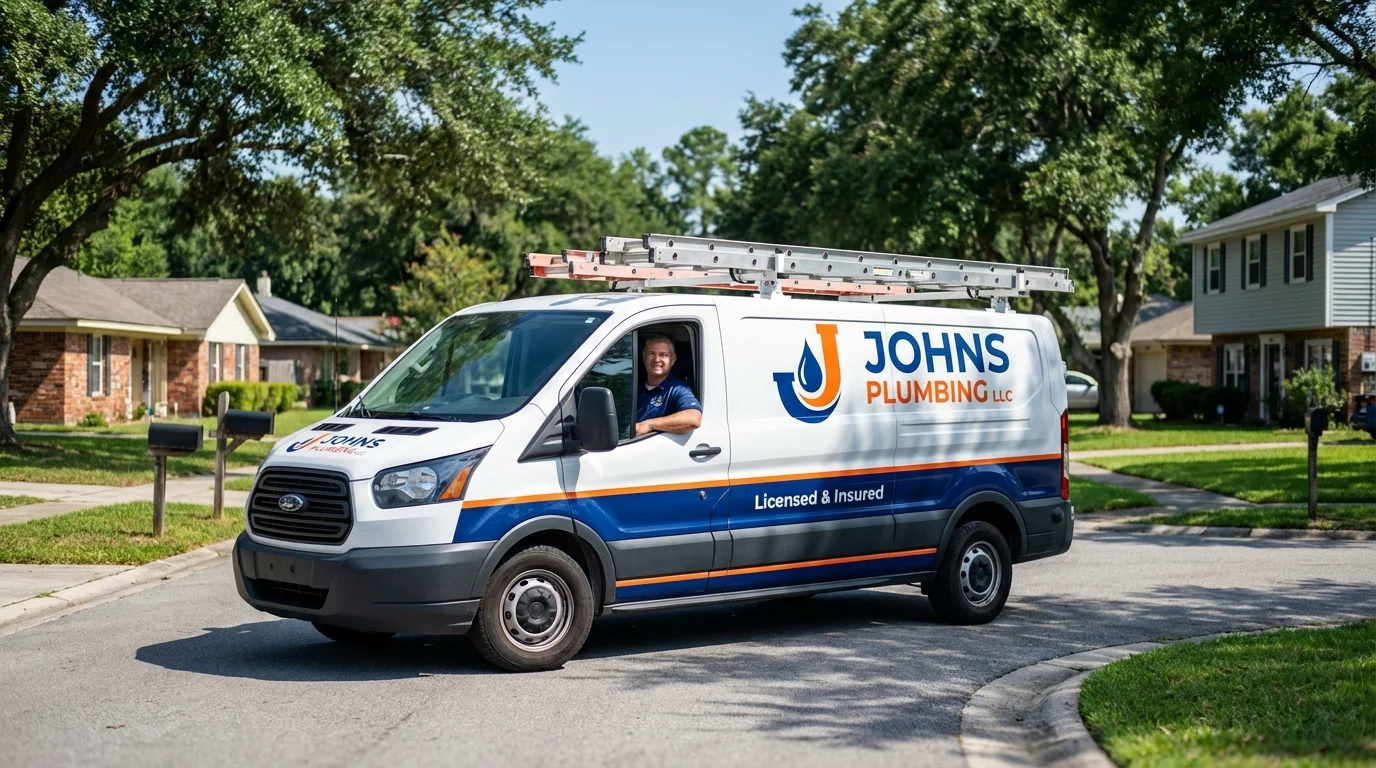Johns Plumbing LLC service van in Spring City, TN