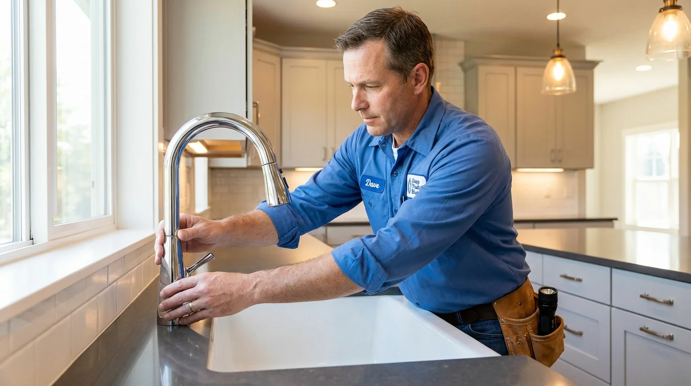 Kitchen faucet installation by Johns Plumbing LLC in Spring City